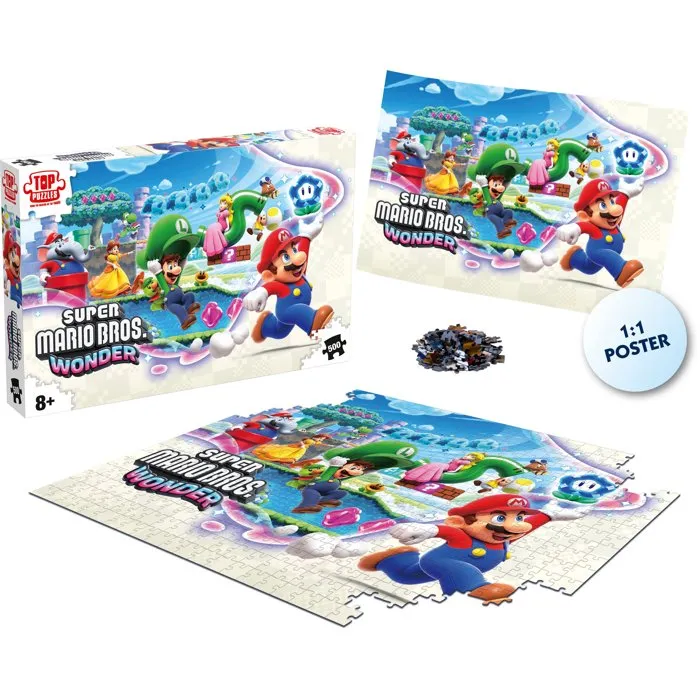 Winning Moves Puzzle Super Mario Wonder 500 Pièces, Puzzle à Collectionner Univers Jeu Vidéo, Dès 8 Ans