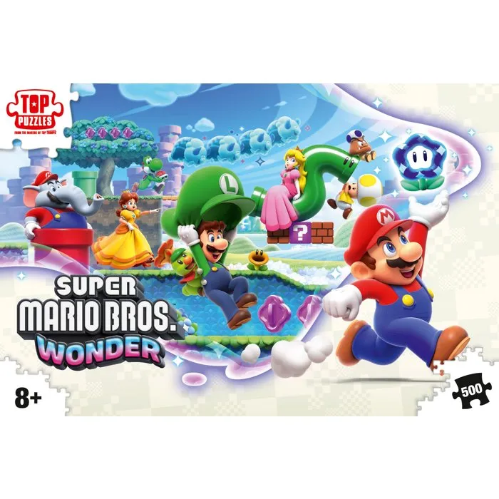 Winning Moves Puzzle Super Mario Wonder 500 Pièces, Puzzle à Collectionner Univers Jeu Vidéo, Dès 8 Ans