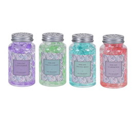 Désodorisant perles parfumées assortis 170g vert tomate, turquoise melon, rose gardenia, violet lavande