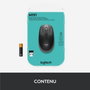 Logitech M190 Souris sans fil ergonomique pour PC, 1000 DPI, autonomie 18 mois, connexion jusqu'à 10 m, avec récepteur USB, pile AA incluse