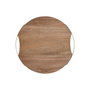 Home ESPRIT Planche à découper Acacia et Métal Doré Naturel 32,3 x 31,3 x 1,4 cm