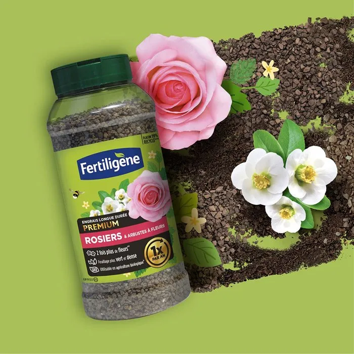 Fertiligene Engrais longue durée premium rosiers arbustes à fleurs 666 g