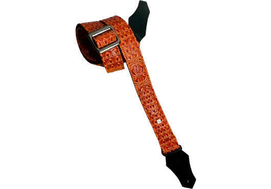 GETM Corra Guitare/Basse Orange Crush, Polipiel Nailon Cuir Synthétique, Longueur Ajustable 165 cm GETM Corra Guitare/Basse Orange Crush, Polipiel Nailon Cuir Synthétique, Longueur Ajustable 165 cm