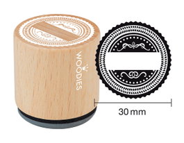 Woodies Sceau en bois et caoutchouc 33x30mm
