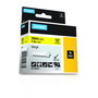 Dymo 1805431 Ruban d'étiquettes vinyle noir et jaune pour imprimante étiqueteuse