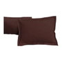 Lovely Home Lot de 2 taies d'oreiller Marron 50 x 70 cm