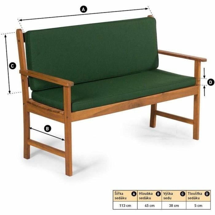 Fieldmann Coussin pour banc FDZN 9020 Vert