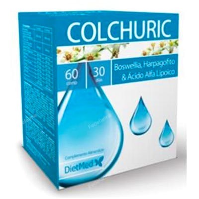 DIETMED Colchuric 60 comprimés – Complément alimentaire acide urique avec Boswellia, Curcuma, Vitamine C DIETMED Colchuric 60 comprimés – Complément alimentaire acide urique avec Boswellia, Curcuma, Vitamine C