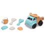 KioKids Jeu de Playa pour Enfant - Camion Remorque avec Pelle, Râteau, Arrosoir et 3 Moules Animaux pour Sable - Jouet Plage Motricité - 18 Mois et Plus