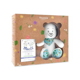 Mustela Musti Eau de Soin 50ml avec Ourson Bleu en Peluche - Soin Bébé