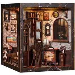 Nookland - Kit DIY à construire, Book Nook, Maquette 3D, Cube Nook avec Serre Livre, 4 Faces et Univers Différents