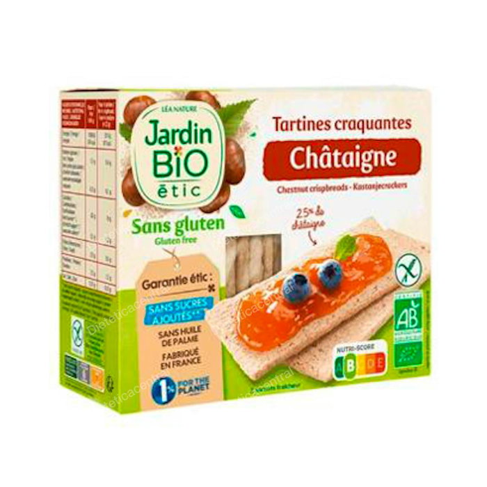 JARDIN BIO Crackers de châtaigne Bio SG Vegan 150g JARDIN BIO Crackers de châtaigne Bio SG Vegan 150g