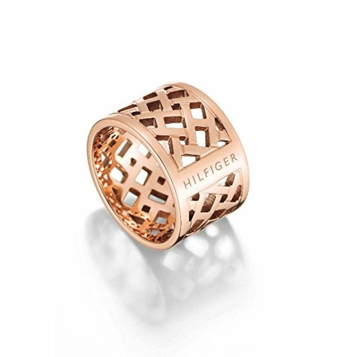 Tommy Hilfiger Bague en Acier Inoxydable Rose Taille 52 Tommy Hilfiger Bague en Acier Inoxydable Rose Taille 52