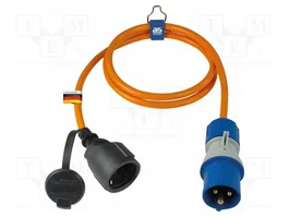 AS SCHWABE Rallonge réseau PowerLight H07BQ-F 3G2,5mm2 1,5m orange