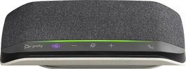 Poly Sync 10 Haut-parleur USB Certifié Microsoft Teams avec Micros et Réduction de Bruit - Pour Télétravail et Réunions