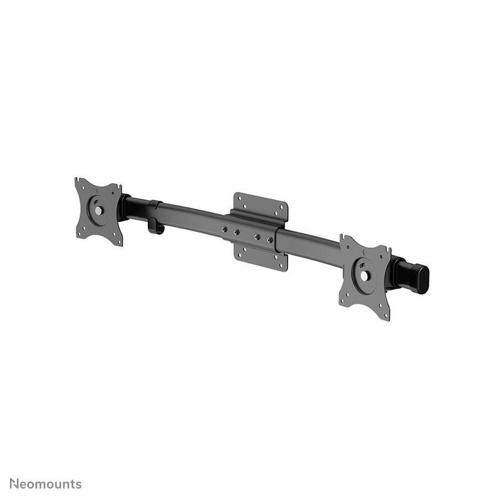 Neomounts FPMA-CB100BLACK Support mural double écran rail coulissant avec ajustement indépendant, compatible VESA 75x75-100x100mm, charge max 10 kg