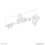 Neomounts FPMA-CB100BLACK Support mural double écran rail coulissant avec ajustement indépendant, compatible VESA 75x75-100x100mm, charge max 10 kg