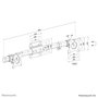 Neomounts FPMA-CB100BLACK Support mural double écran rail coulissant avec ajustement indépendant, compatible VESA 75x75-100x100mm, charge max 10 kg