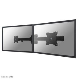 Neomounts FPMA-CB100BLACK Support mural double écran rail coulissant avec ajustement indépendant, compatible VESA 75x75-100x100mm, charge max 10 kg