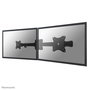 Neomounts FPMA-CB100BLACK Support mural double écran rail coulissant avec ajustement indépendant, compatible VESA 75x75-100x100mm, charge max 10 kg