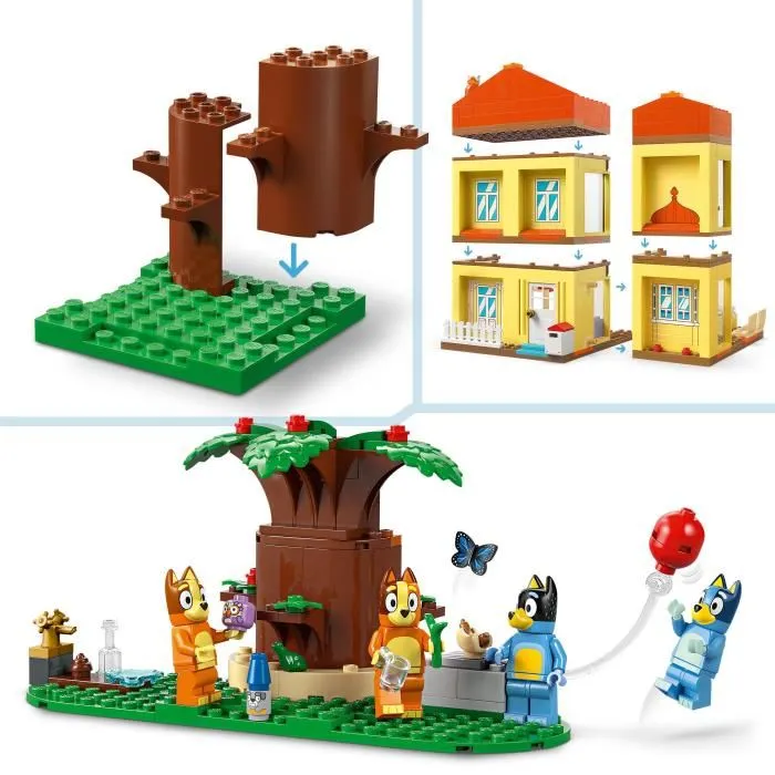 LEGO 11203 La Maison de Famille de Bluey - Jeu de Construction avec Figurines Bluey, Bingo, Chilli et Bandit - Pour Enfants 4 ans et plus