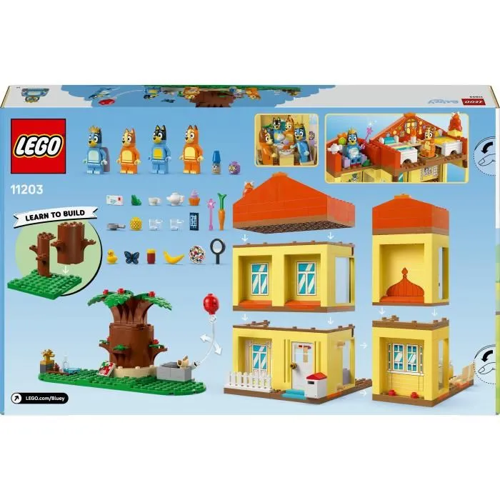 LEGO 11203 La Maison de Famille de Bluey - Jeu de Construction avec Figurines Bluey, Bingo, Chilli et Bandit - Pour Enfants 4 ans et plus