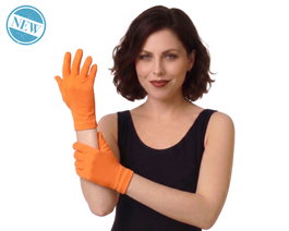 Atosa Gants oranges de 22 cm pour déguisement couleur ou fluo