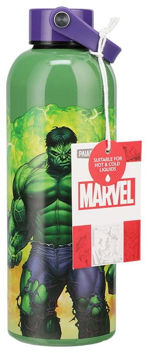 Paladone Products Marvel Universe bouteille d'eau en métal Hulk avec dragonne