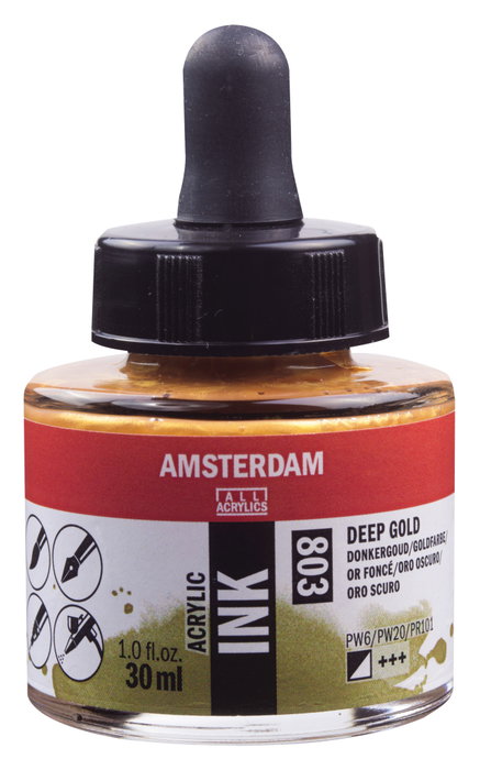 Amsterdam Peinture acrylique Or foncé 803, 30 ml Amsterdam Peinture acrylique Or foncé 803, 30 ml