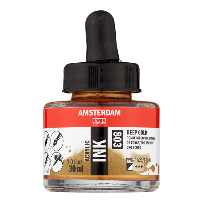 Amsterdam Peinture acrylique Or foncé 803, 30 ml Amsterdam Peinture acrylique Or foncé 803, 30 ml