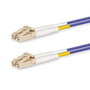 Lanview Câble Fibre Optique Multimode LC-LC Duplex OM4 2m Violet LSZH, pour 10G/40G/100G Ethernet, QSFP+, SFP+