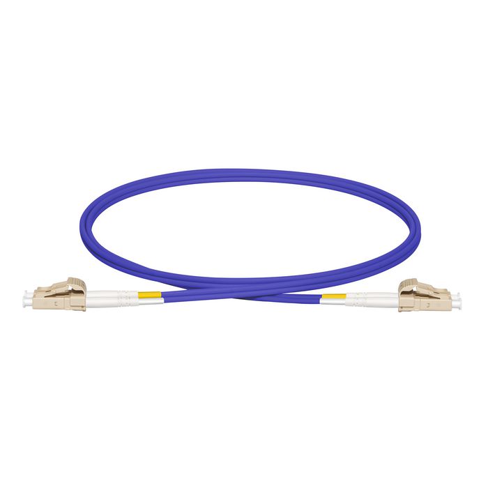 Lanview Câble Fibre Optique Multimode LC-LC Duplex OM4 2m Violet LSZH, pour 10G/40G/100G Ethernet, QSFP+, SFP+