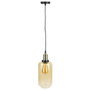 Home Deco Light Lámpara Cristal Ahumado Ambre Cylindrique