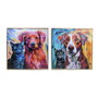 Home ESPRIT Cadre Moderne Chien 80 x 3,5 x 80 cm (2 Unités)