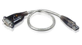 Aten UC232A - Adaptateur USB vers RS-232 (DB9) - Câble de conversion série 35 cm - Convertisseur USB-série pour PC et Mac