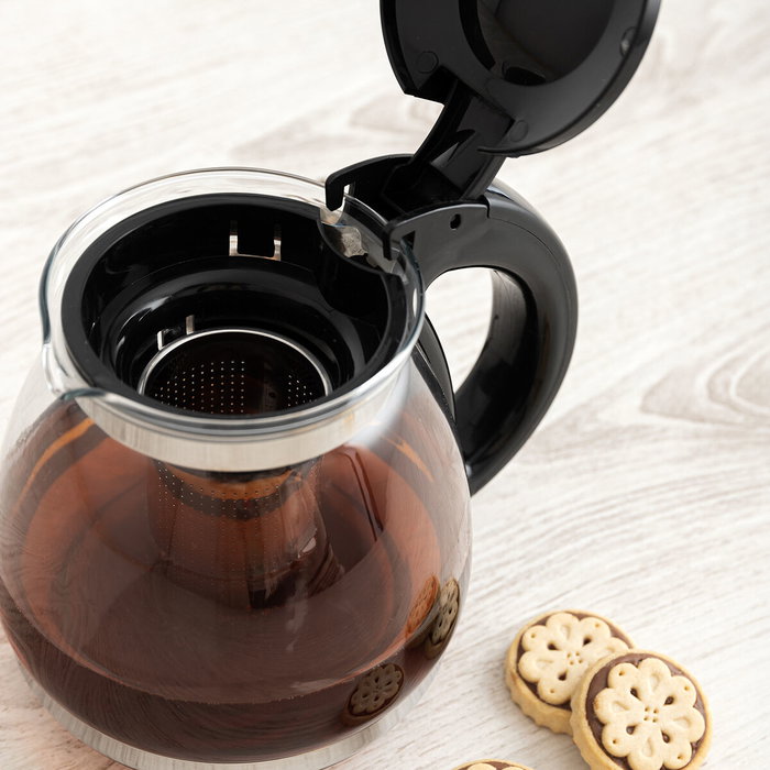 Quid Serenia Théière en Verre avec Filtre Inox, 1,5 L Quid Serenia Théière en Verre avec Filtre Inox, 1,5 L
