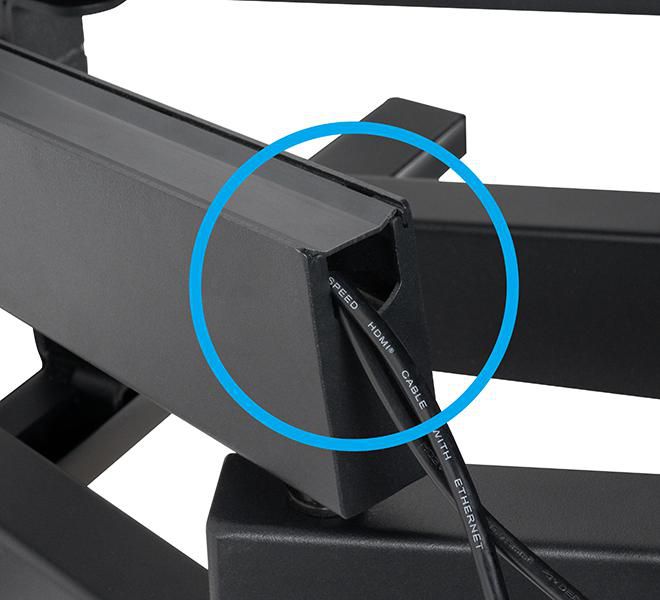 B-Tech BT8228 Support mural bras double cantilever VESA 800x600 pour écran plat extra-large - inclinable, pivotant et gestion de câbles