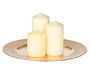 Giftdecor Porte-bougies Rhombus Doré 33 cm en Plastique (Set de 24)