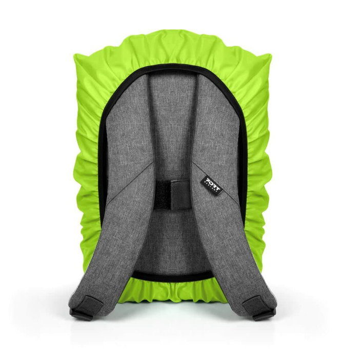 Port Designs Housse de pluie haute visibilité avec LED rechargeable, Jaune flashy