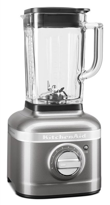 Kitchenaid K400 5KSB4026 EMS Batidora de Vaso Artisan en Argent avec Medallón - Blender de 1,4L à Vitesse Intelligente, 3 Programmes et Lames en Acier Inoxidable Kitchenaid K400 5KSB4026 EMS Batidora de Vaso Artisan en Argent avec Medallón - Blender de 1,4L à Vitesse Intelligente, 3 Programmes et Lames en Acier Inoxidable