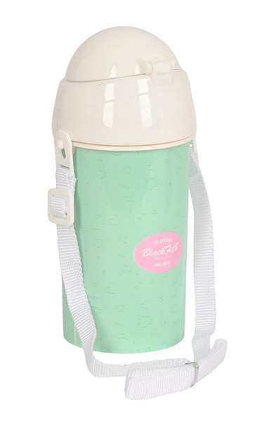 Safta Bouteille sport isotherme 500 ml noir, ouverture automatique avec paille, dimensions 7.3 x 19.5 x 7.3 cm, modèle Moon Blackfit8