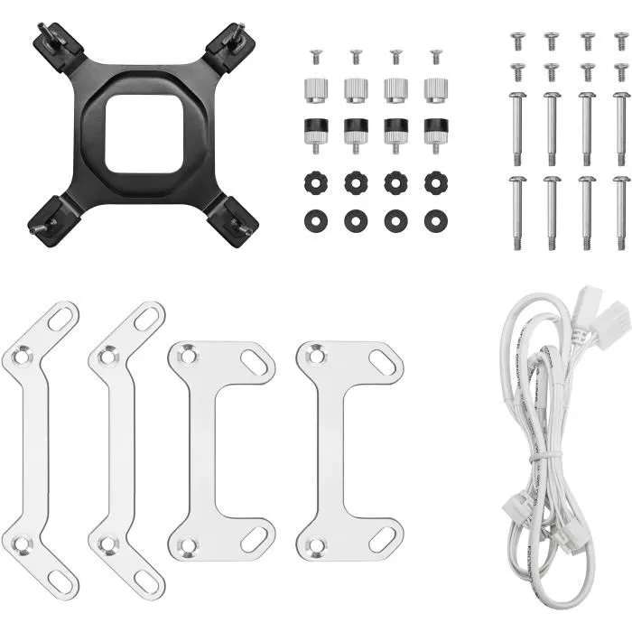 Deepcool Mystique 240 WH ARGB - Refroidisseur liquide tout-en-un pour processeur - 240 mm - Ventilateurs 12 cm RGB - Blanc