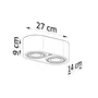 Lampe de Plafond Basic-1 Gris