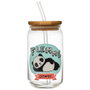 The Concept Factory Verre 450 ml avec Couvercle en Bambou et Paille