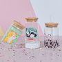 The Concept Factory Verre 450 ml avec Couvercle en Bambou et Paille