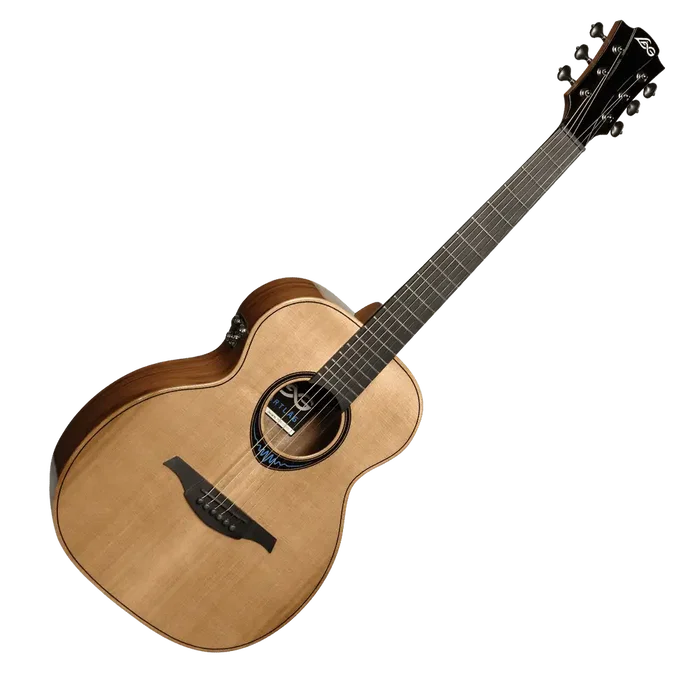LAG Guitare Folk Électroacoustique Travel Bleu Wave 2 Naturelle Cèdre Massif Palissandre Santos Brillante LAG Guitare Folk Électroacoustique Travel Bleu Wave 2 Naturelle Cèdre Massif Palissandre Santos Brillante