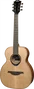 LAG Guitare Folk Électroacoustique Travel Bleu Wave 2 Naturelle Cèdre Massif Palissandre Santos Brillante