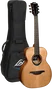 LAG Guitare Folk Électroacoustique Travel Bleu Wave 2 Naturelle Cèdre Massif Palissandre Santos Brillante