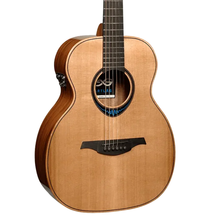LAG Guitare Folk Électroacoustique Travel Bleu Wave 2 Naturelle Cèdre Massif Palissandre Santos Brillante LAG Guitare Folk Électroacoustique Travel Bleu Wave 2 Naturelle Cèdre Massif Palissandre Santos Brillante