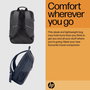 HP Sac à dos Travel pour ordinateur portable 15,6 pouces - 18 L Gris - Extensible - Fabriqué à partir de plastique recyclé